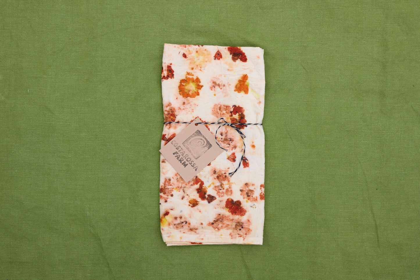 Flower dyed Tea Towel