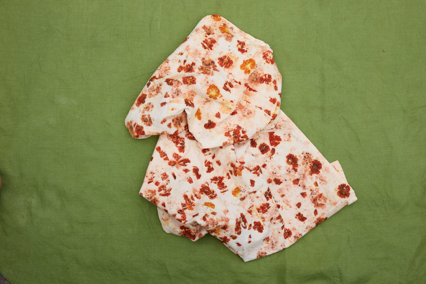 Flower dyed Tea Towel