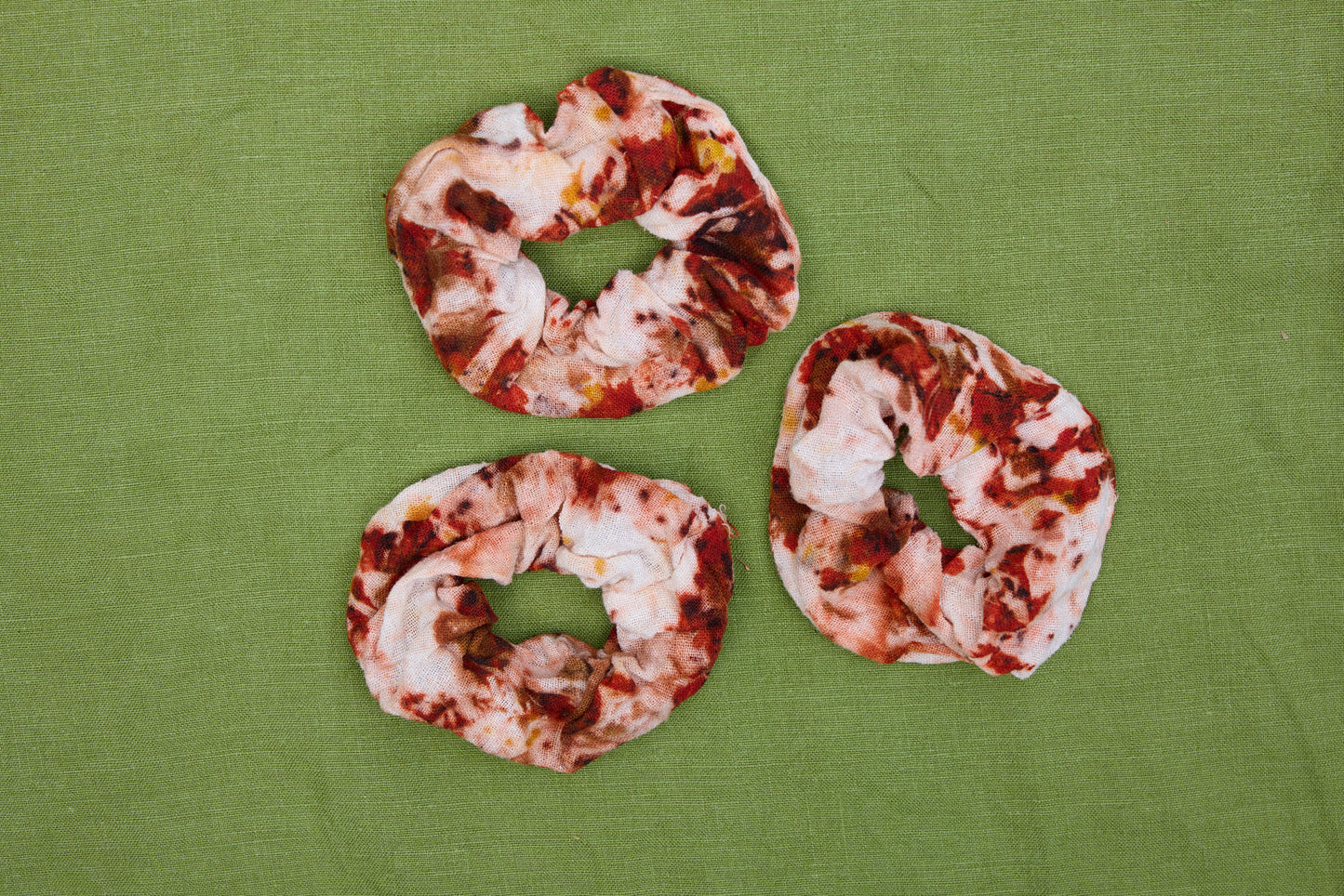 Raw Silk plant dyed Scrunchie