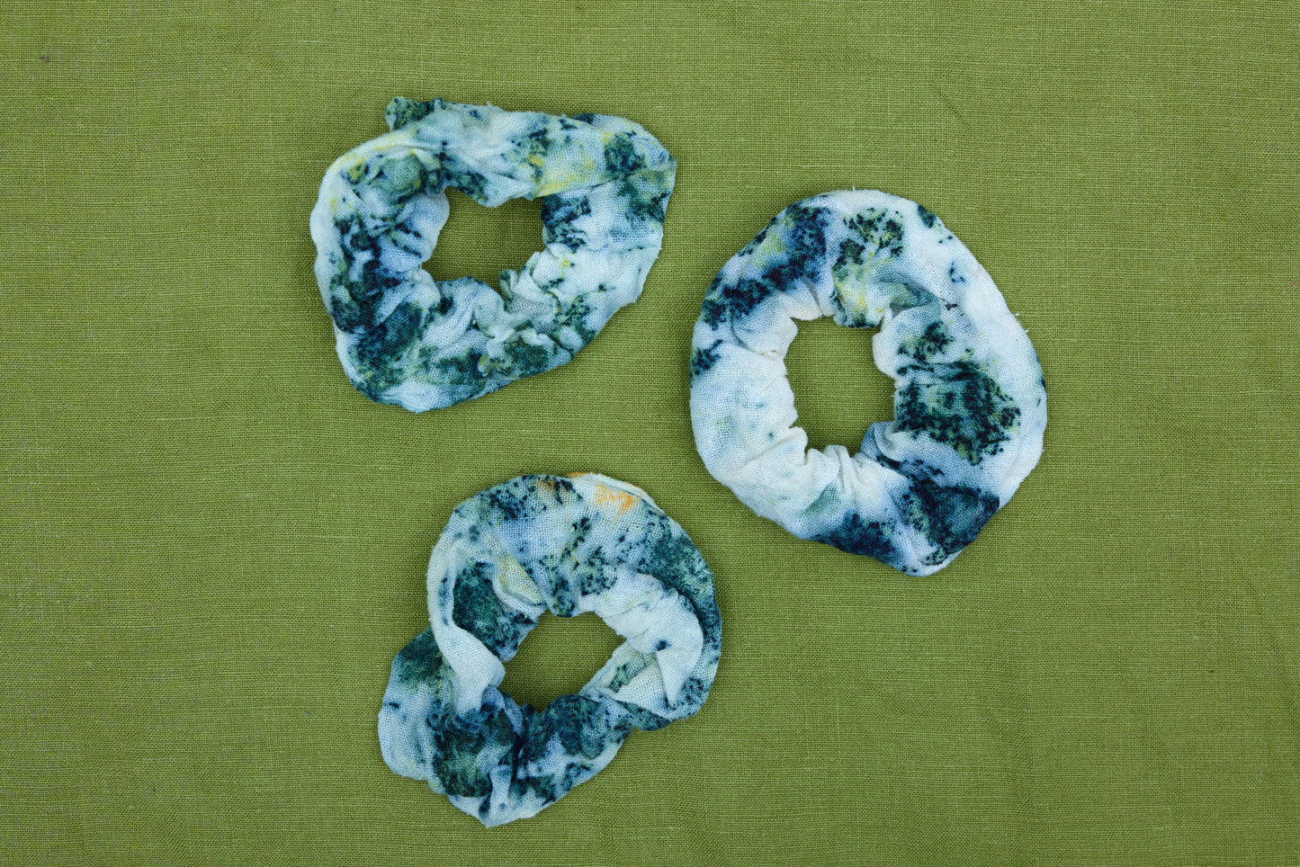Raw Silk plant dyed Scrunchie