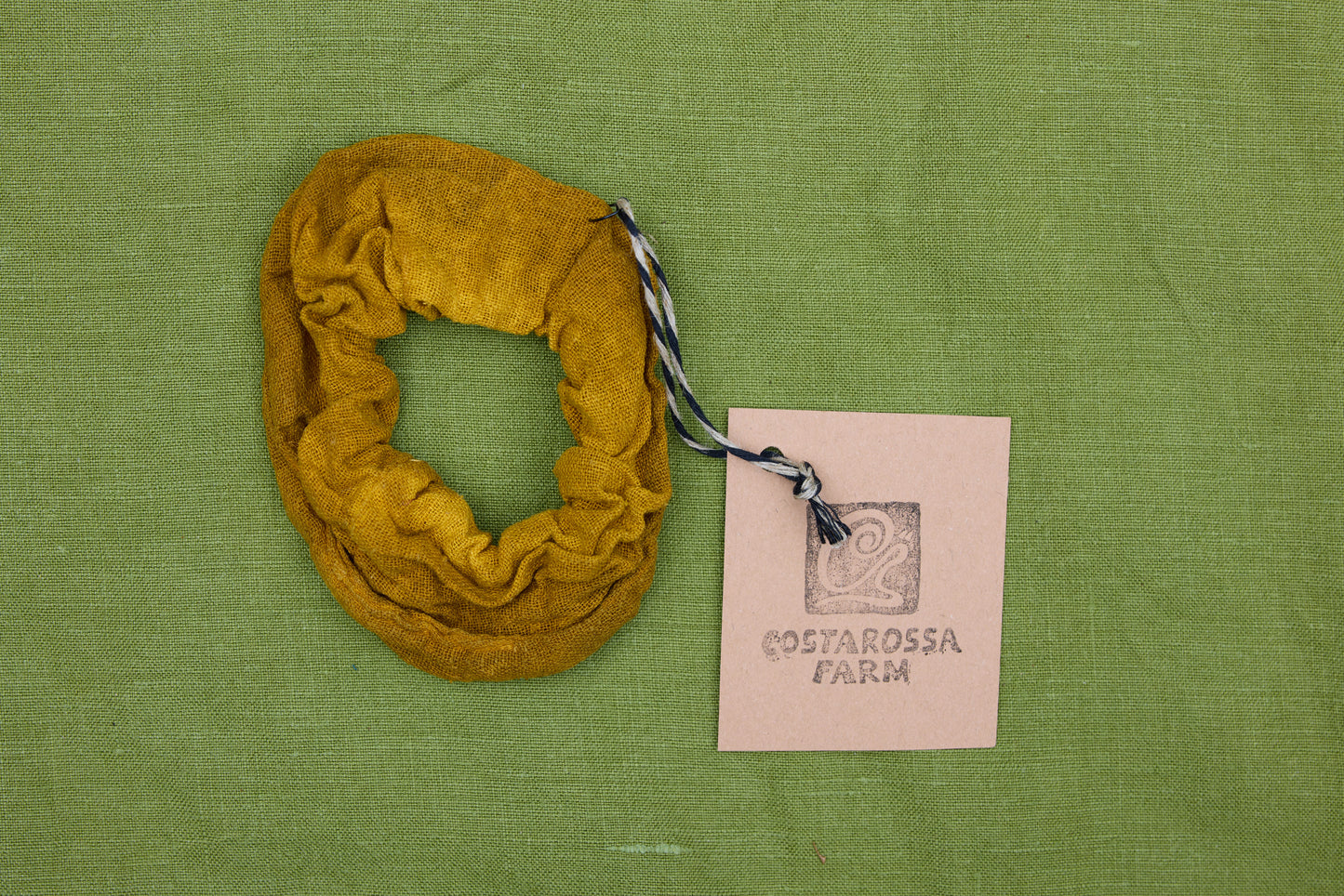 Raw Silk plant dyed Scrunchie