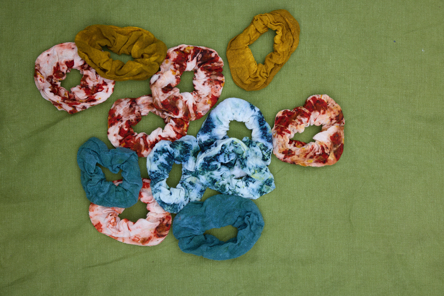 Raw Silk plant dyed Scrunchie